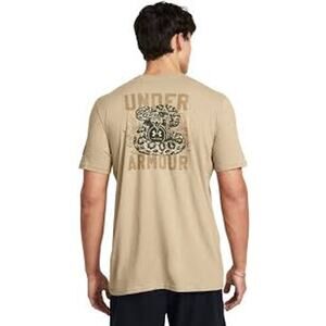 Under Armour Freedom Mission Made Tee 2XL Tan Graphic T-Shirt NWT